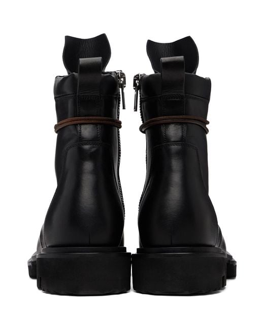 Rick Owens Black Low Army Gabe Boots for men