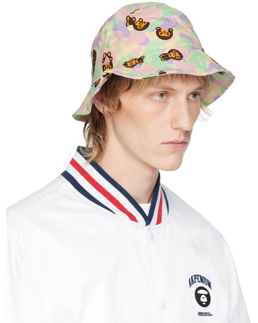 A Bathing Ape White Baby Milo Bucket Hat for men
