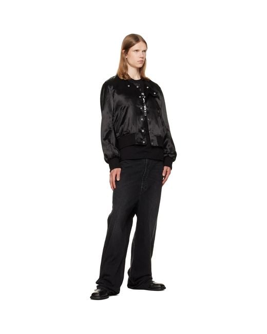 JKEEFER Black Hampton Varsity Jacket for men