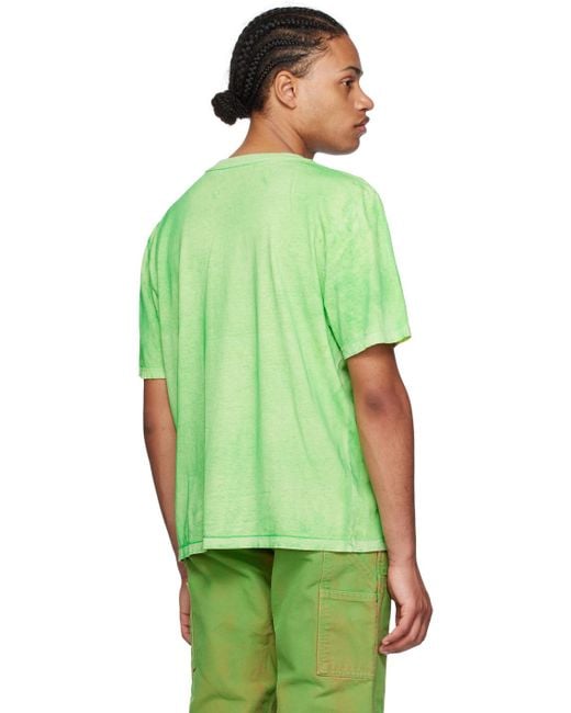 NOTSONORMAL Green Sprayed T-shirt for men