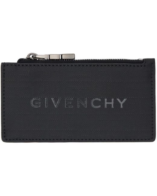 Porte-cartes noir à glissière et à motif à logo 4g Givenchy pour homme en coloris Black