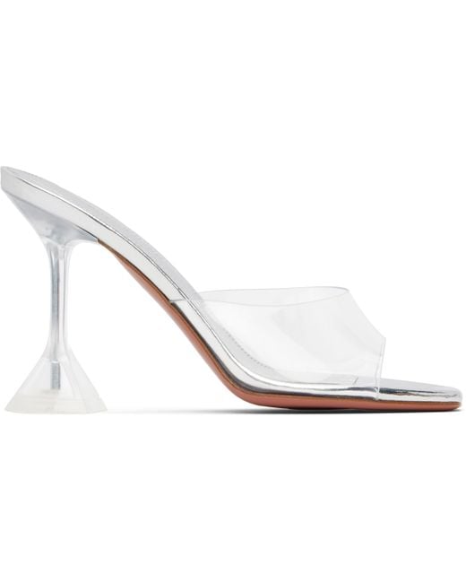 AMINA MUADDI Black Lupita Glass Slipper Heeled Sandals