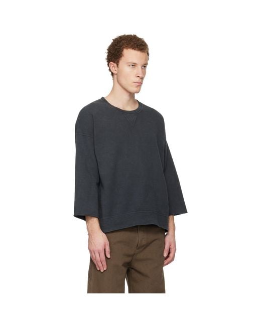 Visvim Black Jumbo Sb 3/4 Dmgd Sweatshirt for men