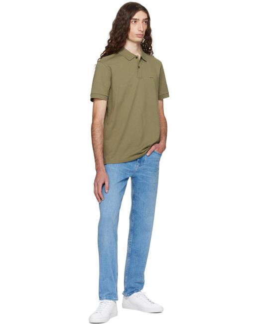 Polo Pallas Kaki En Piqué À Logo Boss pour homme en coloris Orange