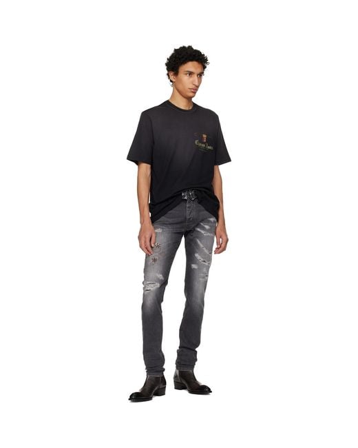 Amiri Black Chateau Crown T-Shirt for men