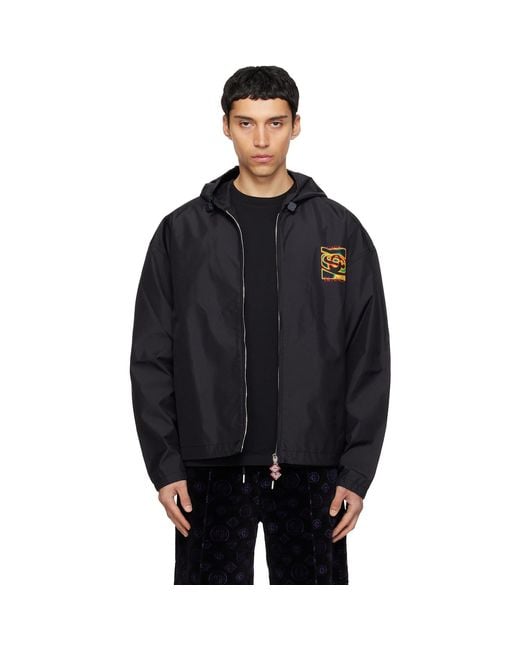 Casablanca Black Heatmap Ripstop Hooded Jacket for men