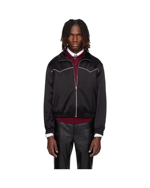 Ernest W. Baker Black Western Track Jacket for men