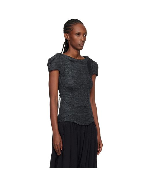 Kiko Kostadinov Black Compass Jersey Blouse