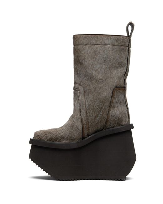 Rick Owens Brown Concordians Factory Boots for men