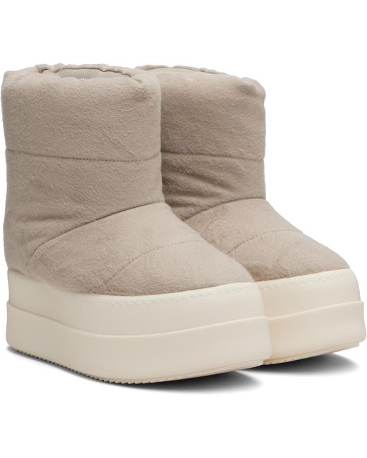 Rick Owens Gray Taupe Concordians Mega Bumper Low Lunar Boots