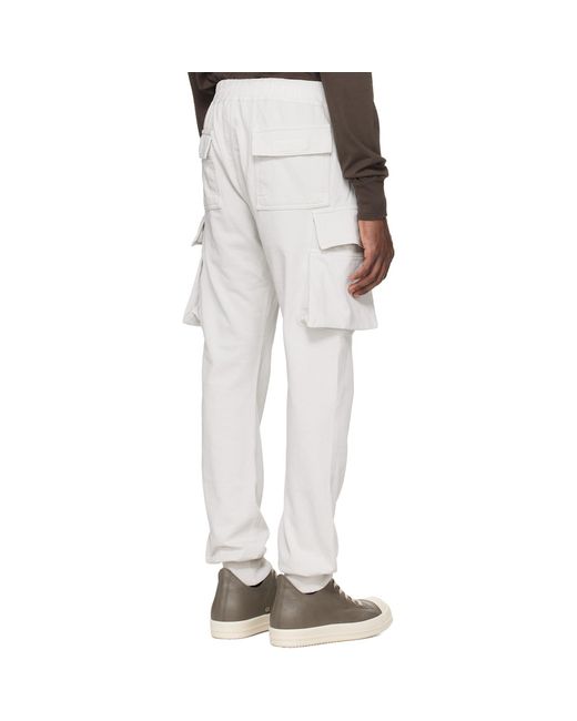 Rick Owens White Off- Temple Mastodon Cut Sweatpants for men