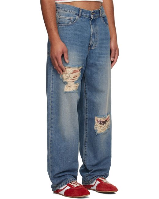 Carne Bollente Blue Tattoo Tease Jeans for men