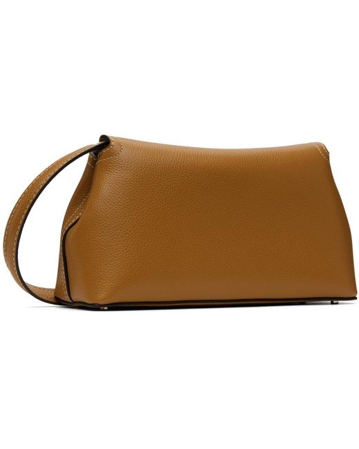 Totême  Black Tan T-Lock Clutch