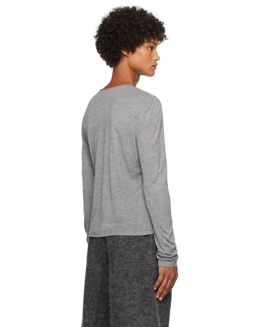 16Arlington Black Ssense Exclusive Gray Elim Long Sleeve T-shirt for men