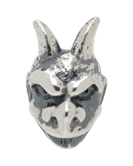 Yohji Yamamoto Gray Gargoyle Pierce Single Earring