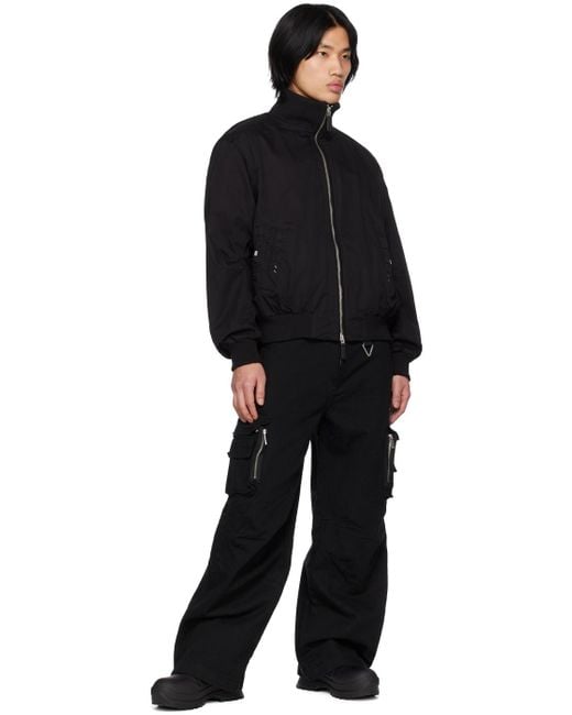 C2H4 Black Zip Jacket for men