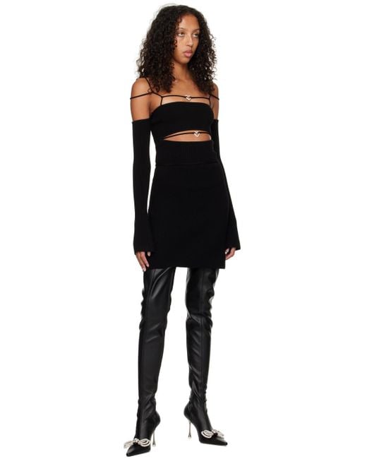 Mach & Mach Black Stormi Minidress