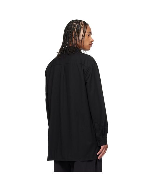 Y-3 Black Wool Adapt Overshirt for men