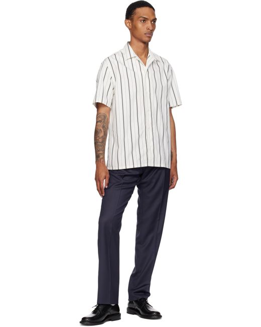 Brioni White Off- Cotton Poplin Shirt for men