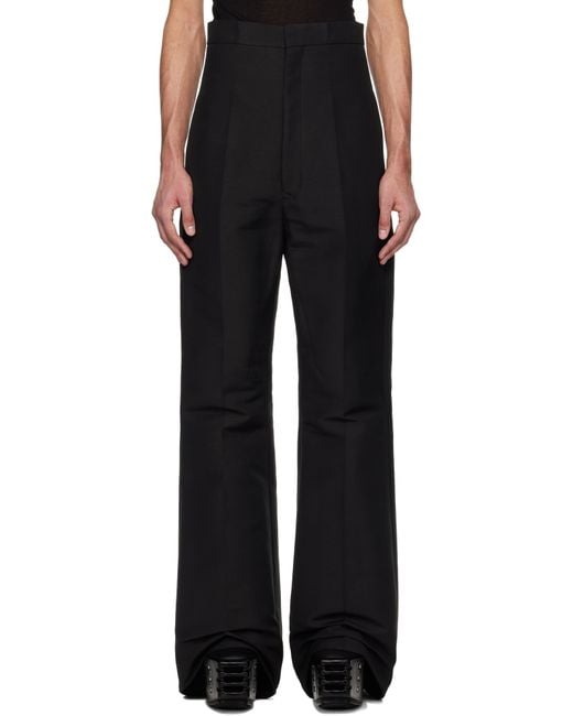 Rick Owens Black Hollywood Dirt Bolan Trousers for men