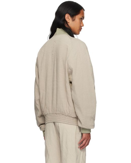 Hyein Seo Natural Reversible Bomber Jacket for men