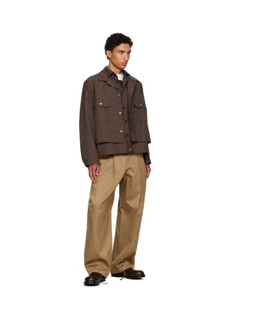 Sacai Brown Suiting Jacket for men