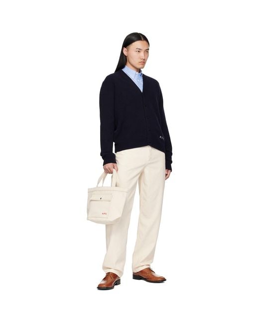 A.P.C. Natural Off- Jade Tote for men