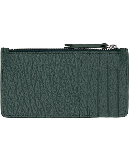 Maison Margiela Green Four Stitches Card Holder