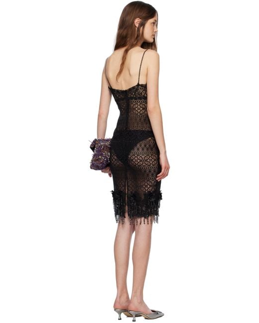 Mirror Palais Black Leo Lady Length Midi Dress