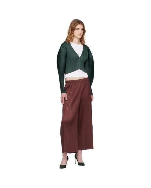 Pleats Please Issey Miyake Red Monthly Colors November Trousers