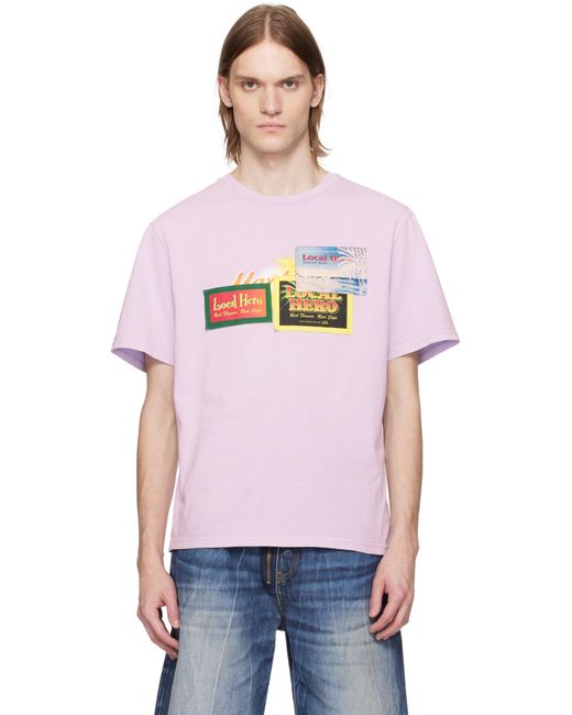 メンズ Martine Rose パープル 'Local Hero' Classic Tシャツ Multicolor