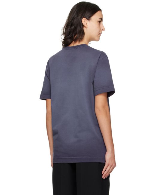 T-shirt mauve à logo gaufré Alexander Wang en coloris Blue