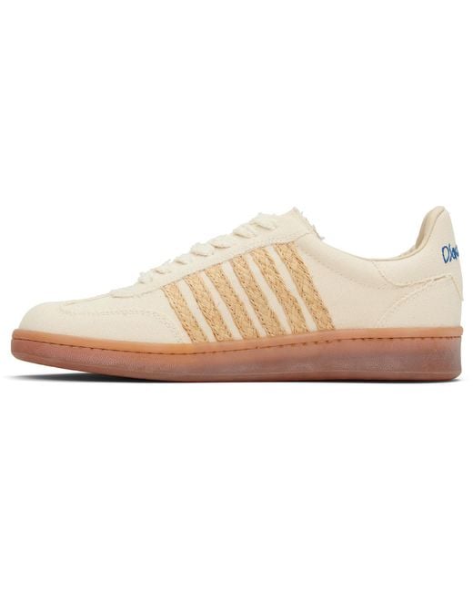 DSquared² Black Summer Lovers Raffia Boxer Sneakers for men