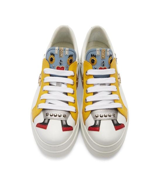 Prada White Robot Sneakers | Lyst