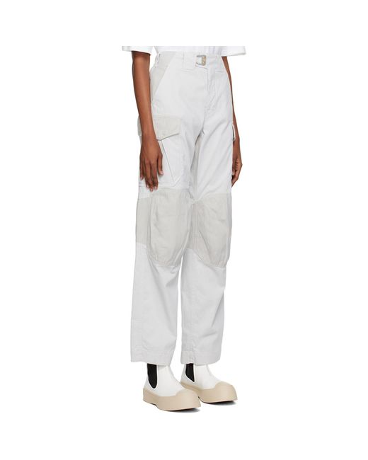 Objects IV Life White Stamped Cargo Pants