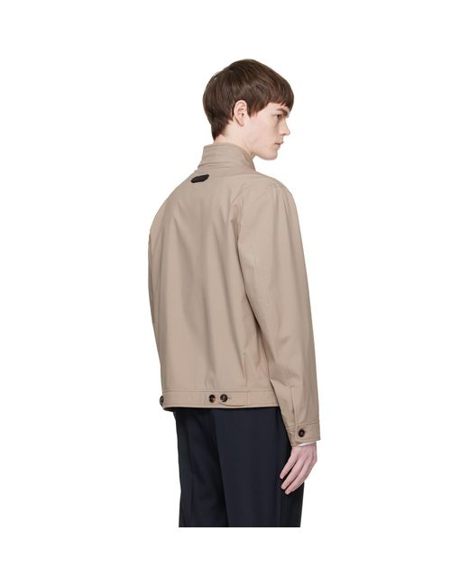 Brioni Black Standing Collar Jacket for men