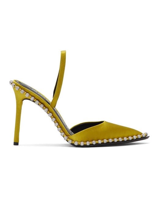 Alexander Wang Yellow Satin Rina 