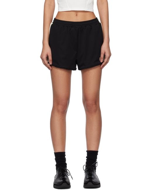 Kijun Black Frill Jersey Shorts