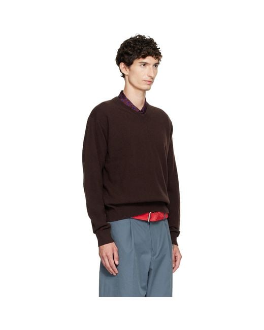 Dries Van Noten Red Cashmere Sweater for men