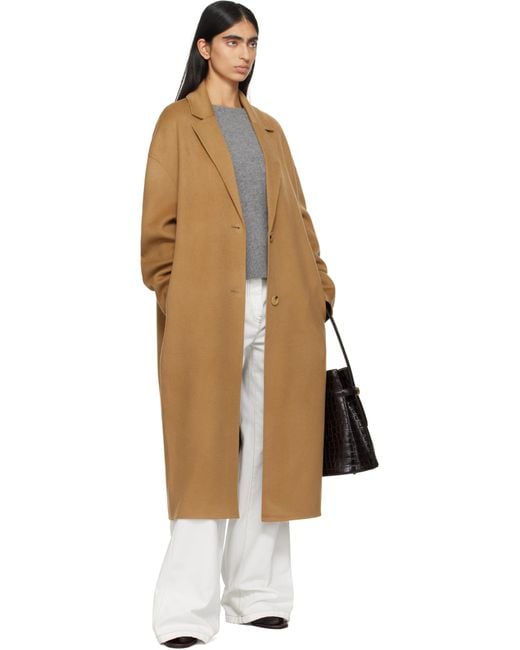 Totême  Black Tan Doublé Cocoon Coat