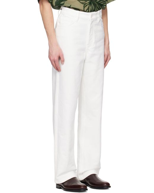 Dries Van Noten White Zip-fly Jeans for men