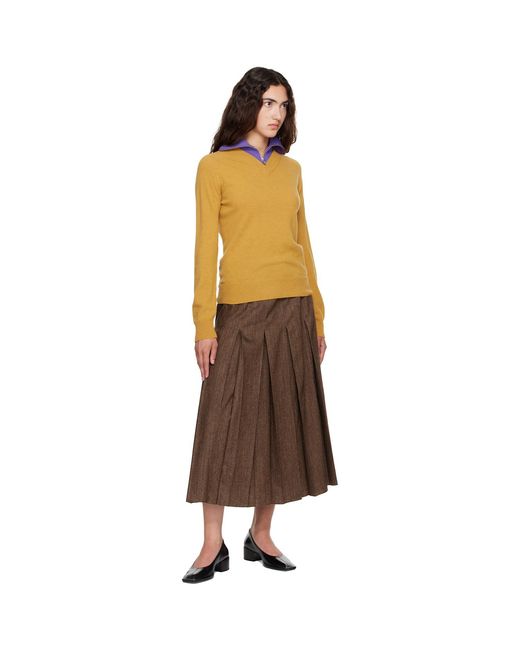 MM6 by Maison Margiela Orange Layered Neckline Sweater