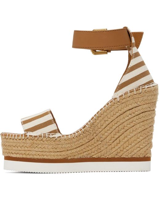See By Chloé Natural Glyn Espadrille Heeled Sandals
