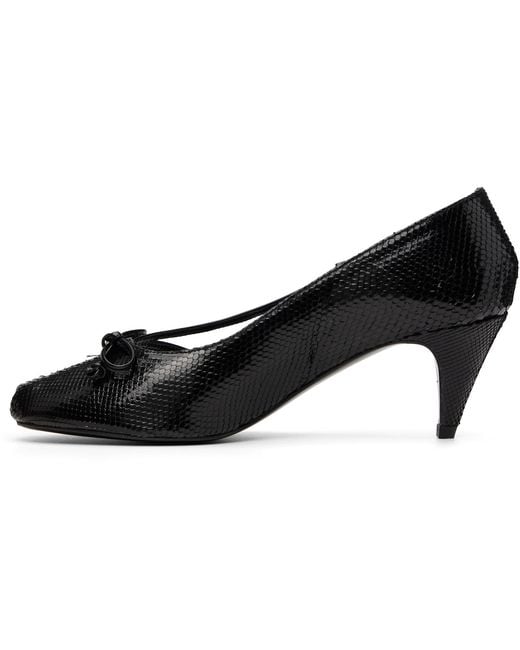 Abra Black Double Shoe Kitten Heels