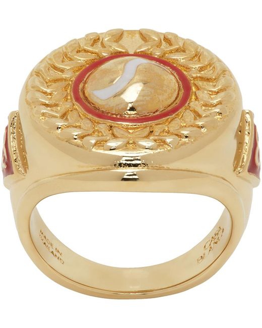 Casablancabrand Metallic Sports Medallion Ring for men
