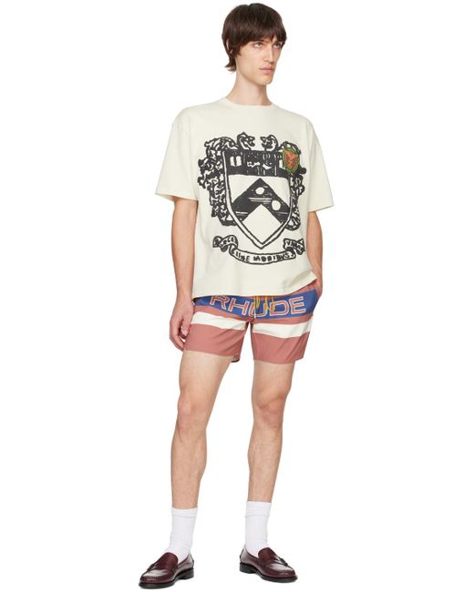 T-Shirt Blanc Cassé À Armoirie Rhude pour homme en coloris Multicolor