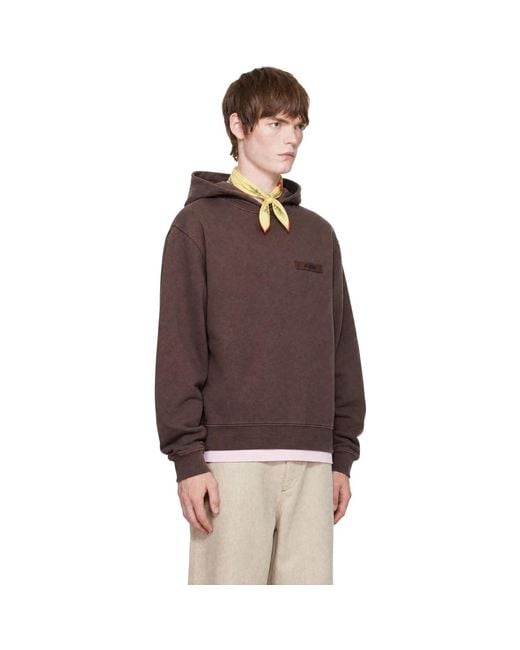 Jacquemus Brown 'Le Gros Grain' Hoodie for men