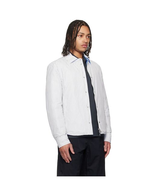 Moncler White Reversible Down Shirt Jacket for men