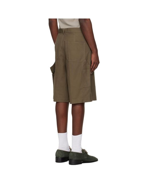 Toga Virilis Multicolor Khaki Canvas Shorts for men