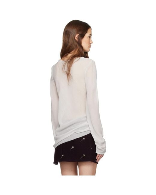 Rier Black Wool Gauze Blouse